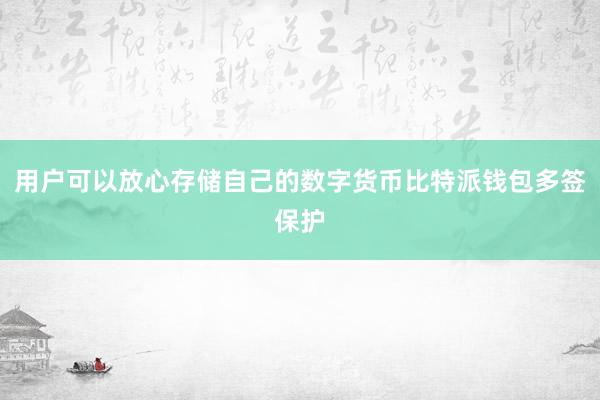 用户可以放心存储自己的数字货币比特派钱包多签保护