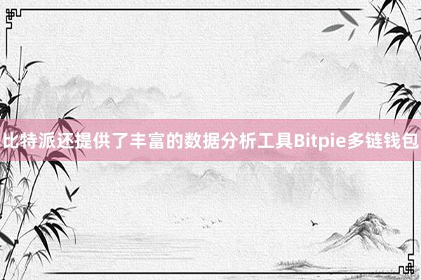 比特派还提供了丰富的数据分析工具Bitpie多链钱包