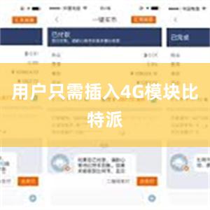 用户只需插入4G模块比特派