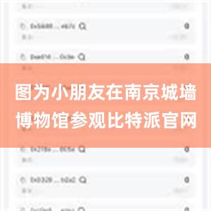 图为小朋友在南京城墙博物馆参观比特派官网